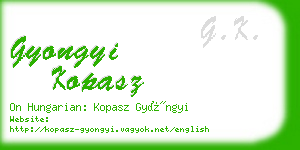 gyongyi kopasz business card
